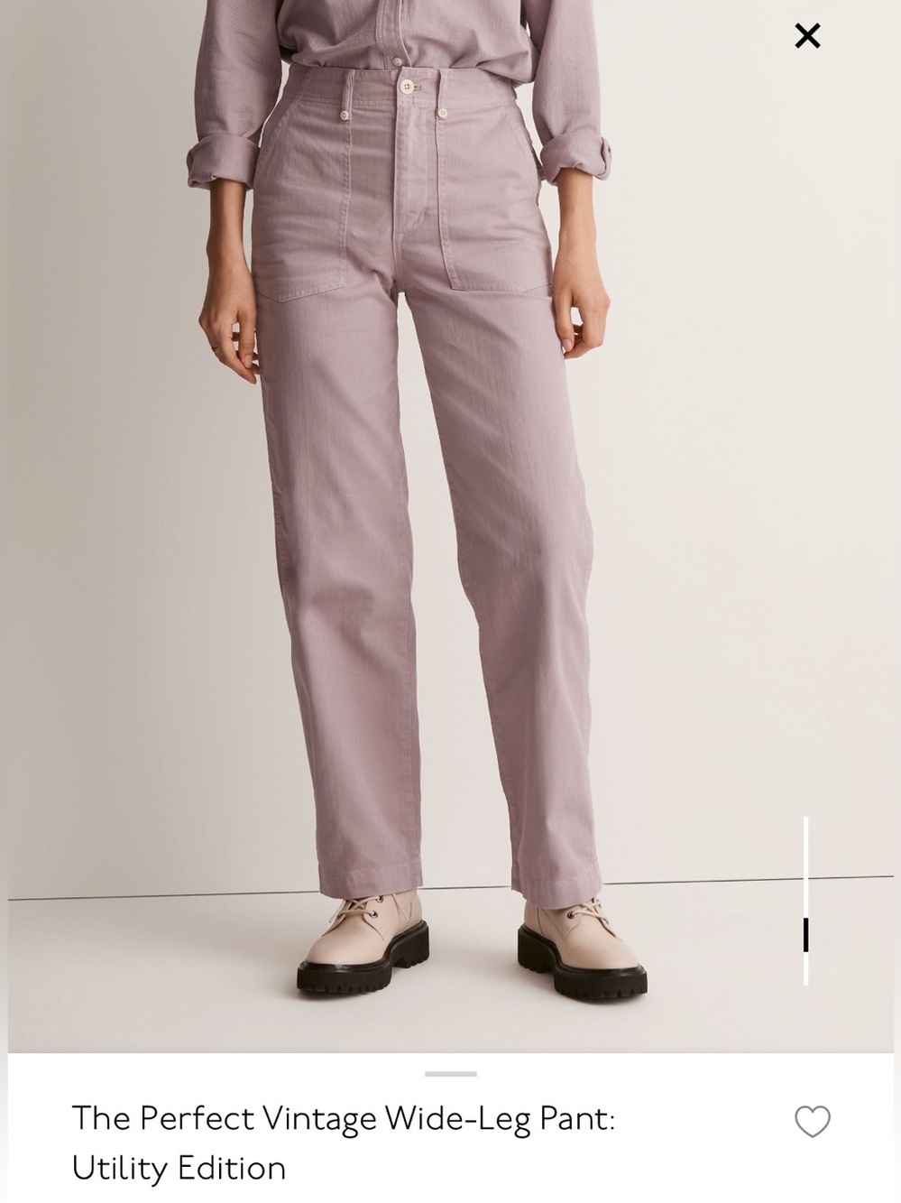 Madewell Perfect Vintage Wide-Leg Pant: Utility Edition